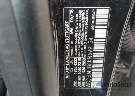 2019 Mercedes-Benz Cla 250 z USA, uszkodzony, nr VIN WDDSJ4EB8KN699154